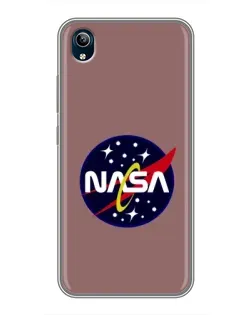 Чехол для Vivo Y91C с картинкой «NASA — ретро космос» Чехол для Vivo Y91C с картинкой «NASA — ретро космос»
