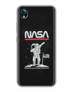 Чехол для Vivo Y91C с картинкой «NASA — шагаем по Луне» Чехол для Vivo Y91C с картинкой «NASA — шагаем по Луне»