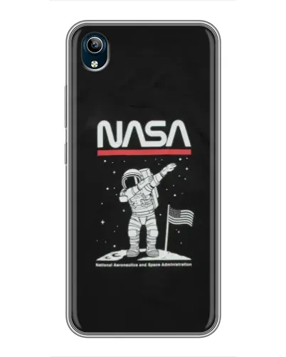 Чехол для Vivo Y91C с картинкой «NASA — шагаем по Луне» Чехол для Vivo Y91C с картинкой «NASA — шагаем по Луне»