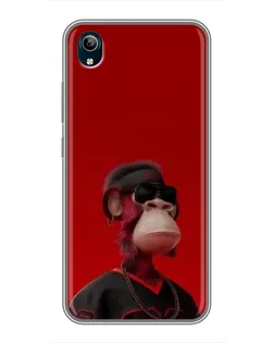 Чехол для Vivo Y91C с картинкой «Bored Ape в красном» Чехол для Vivo Y91C с картинкой «Bored Ape в красном»