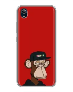 Чехол для Vivo Y91C с картинкой «Bored Ape — красный фон» Чехол для Vivo Y91C с картинкой «Bored Ape — красный фон»