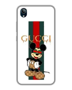 Чохол для Vivo Y91C з картинкою «Міккі Маус Gucci — смуги»