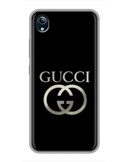 Чохол для Vivo Y91C з картинкою «Gucci — золото на чорному»