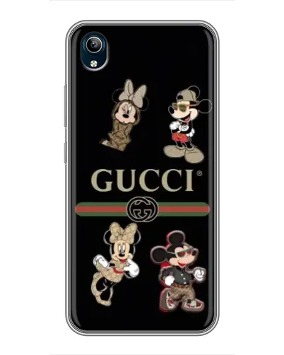 Чехол для Vivo Y91C с картинкой «Gucci — герои Disney и монограмма» Чехол для Vivo Y91C с картинкой «Gucci — герои Disney и монограмма»