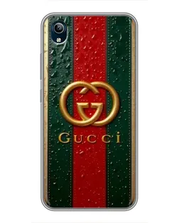 Чохол для Vivo Y91C з картинкою «Gucci — фірмова смуга та золото»