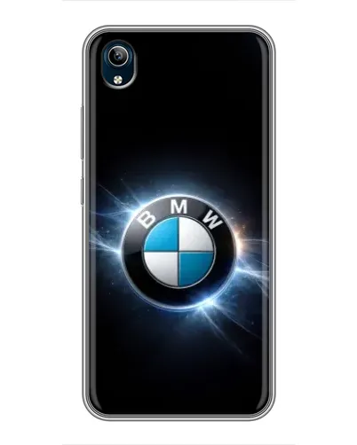 Чехол для Vivo Y91C с картинкой «BMW — неоновое сияние»