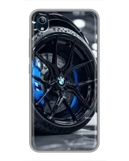 Чехол для Vivo Y91C с картинкой «Колесо BMW вблизи»