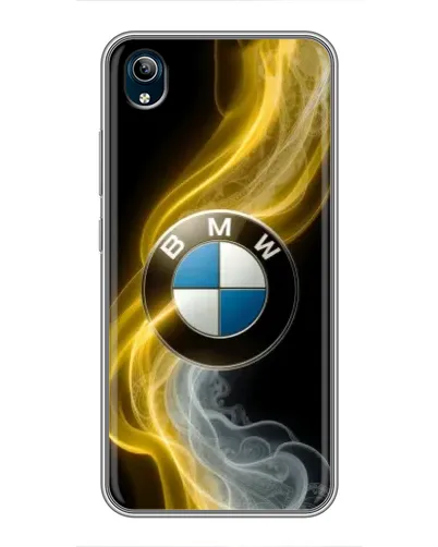 Чехол для Vivo Y91C с картинкой «Золотистый дым BMW»