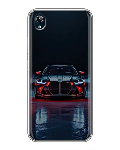 Чехол для Vivo Y91C с картинкой «BMW на мокрой дороге»