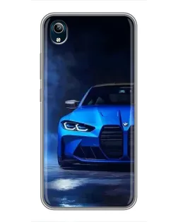 Чехол для Vivo Y91C с картинкой «Голубая BMW M4»