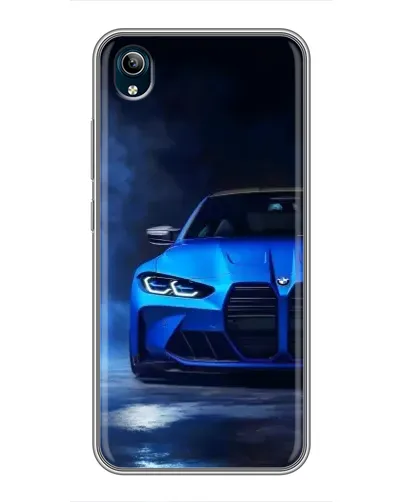Чехол для Vivo Y91C с картинкой «Голубая BMW M4»