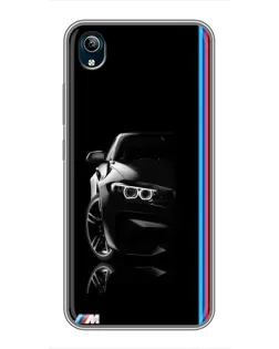 Чехол для Vivo Y91C с картинкой «Силуэт BMW в темноте»