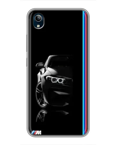 Чехол для Vivo Y91C с картинкой «Силуэт BMW в темноте»