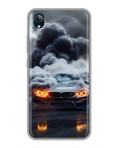 Чехол для Vivo Y91C с картинкой «BMW в дыму»