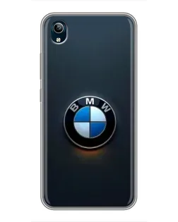 Чехол для Vivo Y91C с картинкой «Логотип BMW — минимализм»