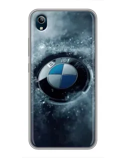 Чехол для Vivo Y91C с картинкой «Логотип BMW — лед»