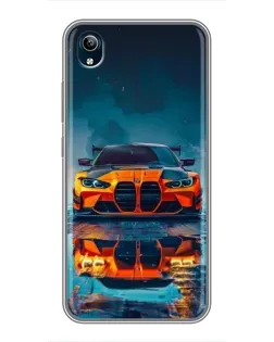 Чехол для Vivo Y91C с картинкой «BMW — золотая эмблема»