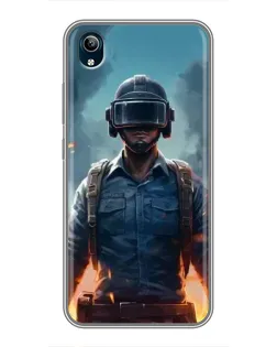 Чехол для Vivo Y91C с картинкой «PUBG — реалистичный герой» Чехол для Vivo Y91C с картинкой «PUBG — реалистичный герой»