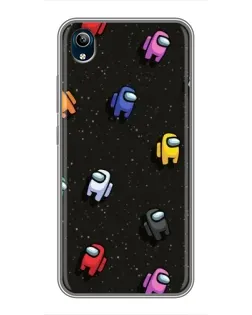 Чохол для Vivo Y91C з картинкою «Космічний патерн Among Us»