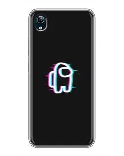 Чехол для Vivo Y91C с картинкой «Among Us неон»