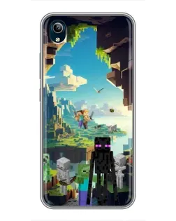 Чохол для Vivo Y91C з картинкою «Ендермен у лісі»