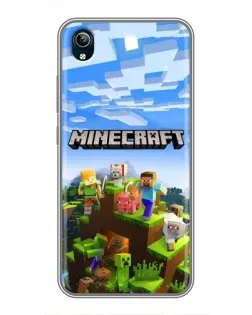 Чохол для Vivo Y91C з картинкою «Minecraft класичний світ»