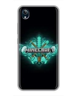 Чохол для Vivo Y91C з картинкою «Minecraft Diamond лого»