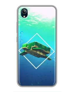 Чохол для Vivo Y91C з картинкою «Черепаха Minecraft»