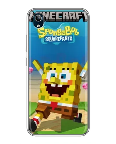 Чехол для Vivo Y91C с картинкой «Губка Боб Minecraft» Чехол для Vivo Y91C с картинкой «Губка Боб Minecraft»