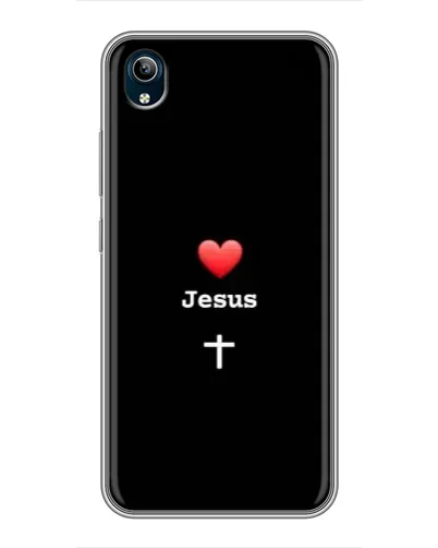 Чехол для Vivo Y91C с картинкой «Сердце - Jesus» Чехол для Vivo Y91C с картинкой «Сердце - Jesus»