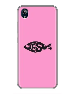 Чехол для Vivo Y91C с картинкой «Розовый символ  Jesus»