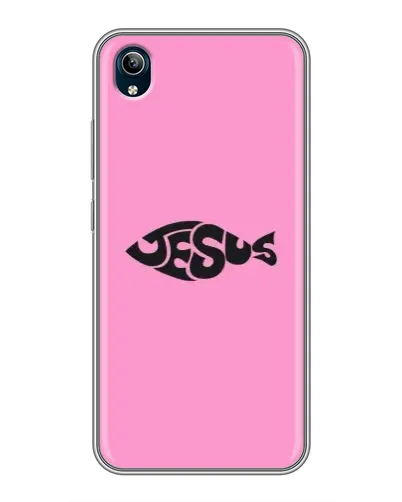 Чехол для Vivo Y91C с картинкой «Розовый символ Jesus» Чехол для Vivo Y91C с картинкой «Розовый символ Jesus»