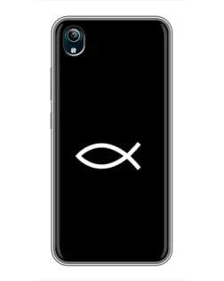 Чехол для Vivo Y91C с картинкой «Символ рыбы Jesus» Чехол для Vivo Y91C с картинкой «Символ рыбы Jesus»