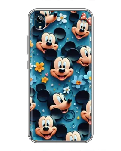 Чехол для Vivo Y91C с картинкой «Паттерн Микки и Минни»