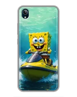 Чехол для Vivo Y91C с картинкой «Спанч Боб на гидроцикле» Чехол для Vivo Y91C с картинкой «Спанч Боб на гидроцикле»