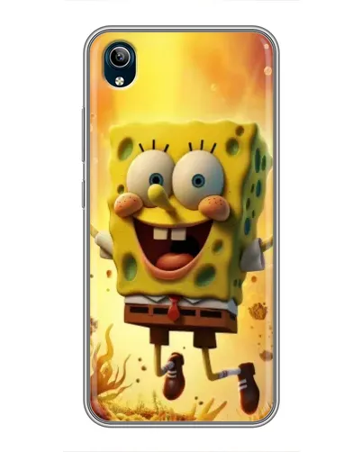 Чехол для Vivo Y91C с картинкой «Губка Боб прыгает»