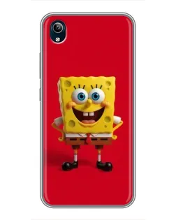 Чехол для Vivo Y91C с картинкой «Спанч Боб на красном» Чехол для Vivo Y91C с картинкой «Спанч Боб на красном»
