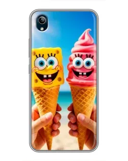 Чехол для Vivo Y91C с картинкой «Спанч Боб мороженое» Чехол для Vivo Y91C с картинкой «Спанч Боб мороженое»