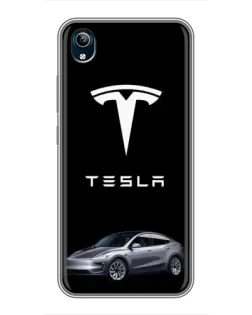 Чехол для Vivo Y91C с картинкой «Tesla Model Y»
