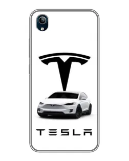 Чехол для Vivo Y91C с картинкой «Tesla White Style»