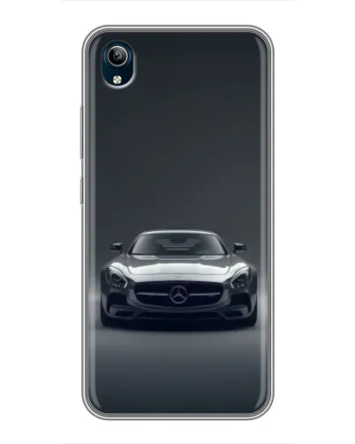 Чехол для Vivo Y91C с картинкой «Mercedes на черном»