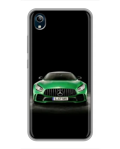 Чехол для Vivo Y91C с картинкой «Mercedes — неоновый лого»