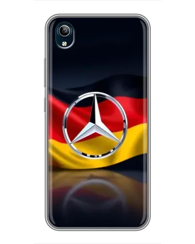 Чехол для Vivo Y91C с картинкой «Mercedes — флаг Германии»