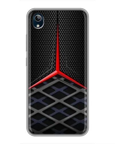 Чехол для Vivo Y91C с картинкой «Mercedes Carbon Grid»