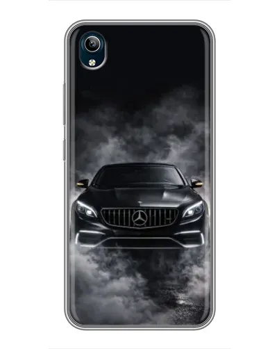 Чехол для Vivo Y91C с картинкой «Mercedes в дыму»