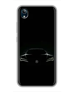 Чехол для Vivo Y91C с картинкой «Mercedes — силуэт авто» Чехол для Vivo Y91C с картинкой «Mercedes — силуэт авто»