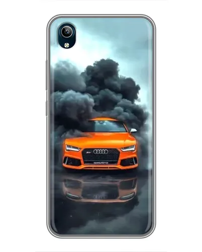 Чехол для Vivo Y91C с картинкой «Audi в облаках дыма»