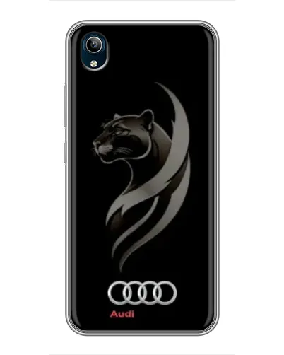 Чехол для Vivo Y91C с картинкой «Графика — пантера и Audi»