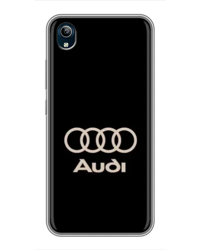 Чехол для Vivo Y91C с картинкой «Audi — золотой логотип»