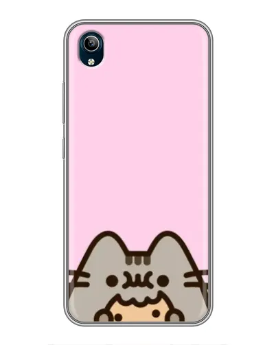 Чехол для Vivo Y91C с картинкой «Pusheen и печенье»
